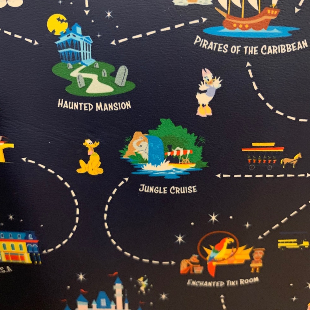 Loungefly Disneyland 65th Anniversary Map Backpack - Picture 4 of 10